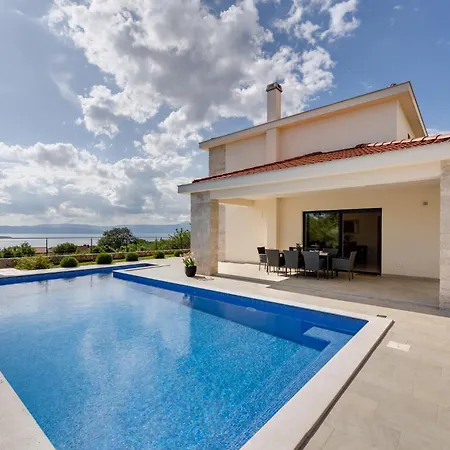 Vila Luxury With A Pool, Panoramic Sea View, - By Traveler Tourist Agency Krk Id 2406