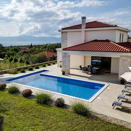 Luxury With A Pool, Panoramic Sea View, - By Traveler Tourist Agency Krk Id 2406 Villa *