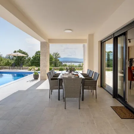 Luxury With A Pool, Panoramic Sea View, - By Traveler Tourist Agency Krk Id 2406 *