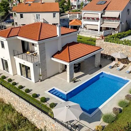 Luxury With A Pool, Panoramic Sea View, - By Traveler Tourist Agency Krk Id 2406 Villa Sveti Vid-Miholjice