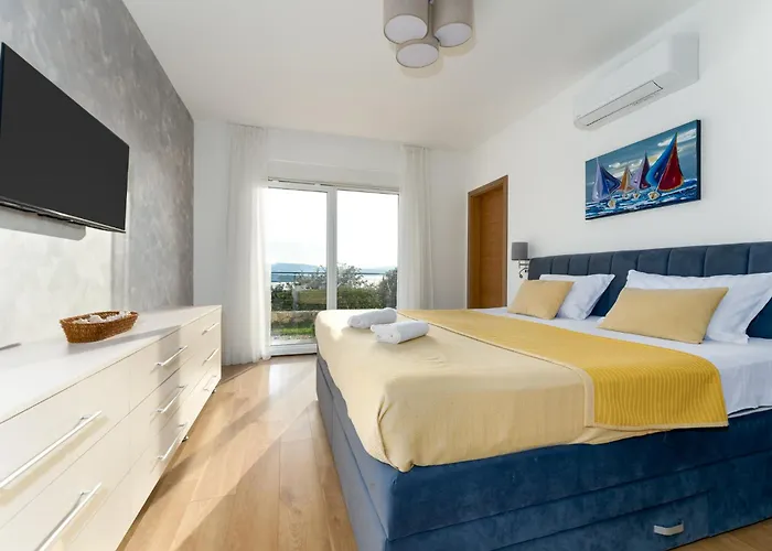 Luxury With A Pool, Panoramic Sea View, - By Traveler Tourist Agency Krk Id 2406 Villa