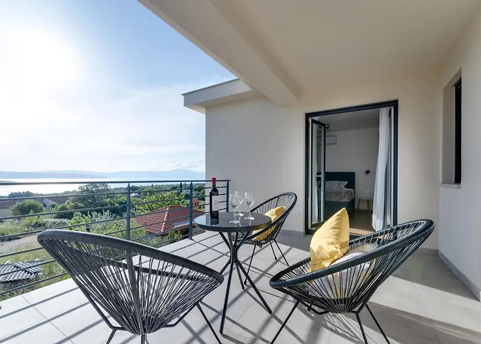 Luxury With A Pool, Panoramic Sea View, - By Traveler Tourist Agency Krk Id 2406