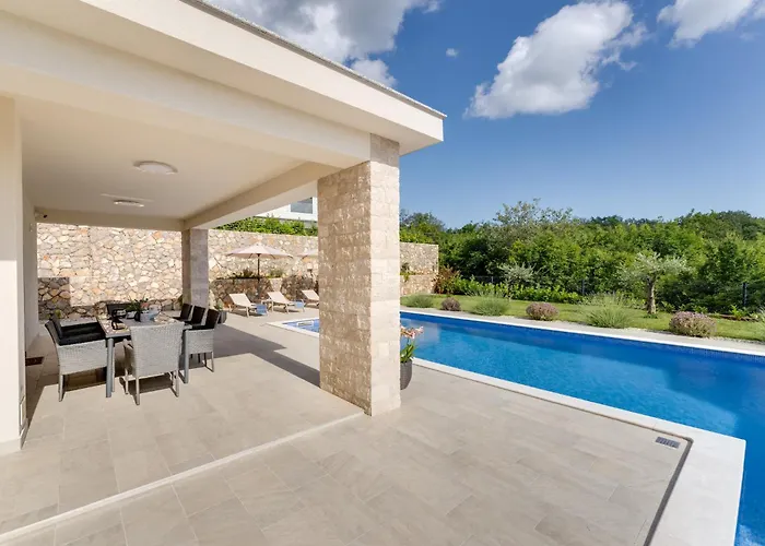 Luxury With A Pool, Panoramic Sea View, - By Traveler Tourist Agency Krk Id 2406 Villa Sveti Vid-Miholjice