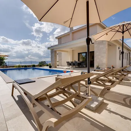 Luxury With A Pool, Panoramic Sea View, - By Traveler Tourist Agency Krk Id 2406