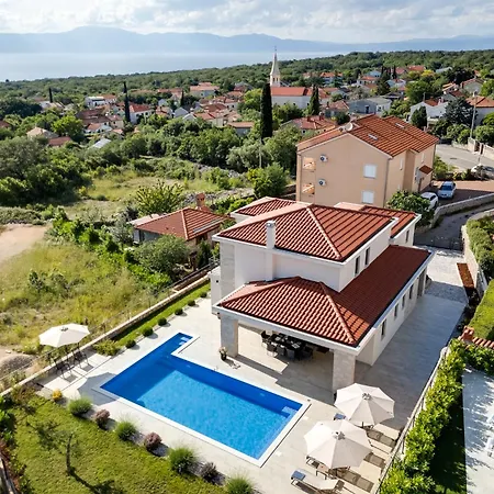 Luxury With A Pool, Panoramic Sea View, - By Traveler Tourist Agency Krk Id 2406 Willa Sveti Vid-Miholjice