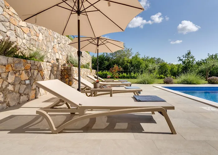 Luxury With A Pool, Panoramic Sea View, - By Traveler Tourist Agency Krk Id 2406 Villa Sveti Vid-Miholjice