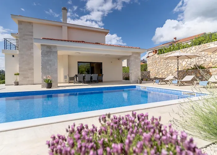 Luxury With A Pool, Panoramic Sea View, - By Traveler Tourist Agency Krk Id 2406 Willa *