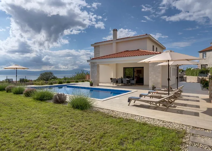 Luxury With A Pool, Panoramic Sea View, - By Traveler Tourist Agency Krk Id 2406 Willa *