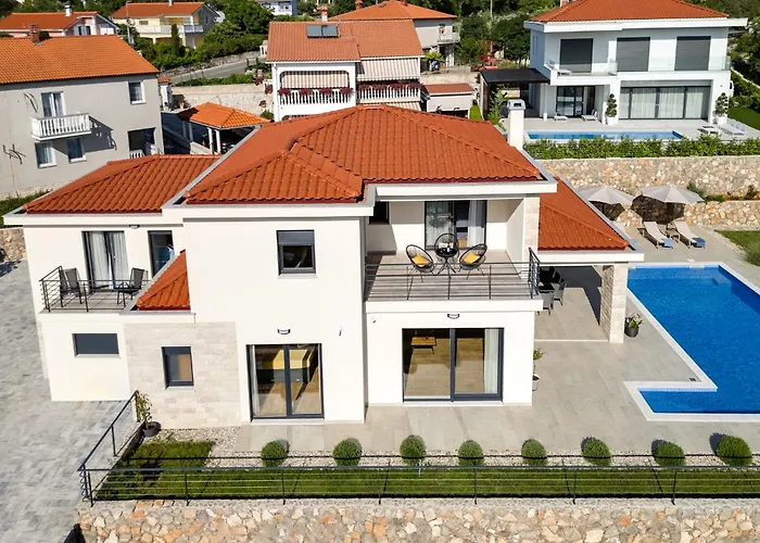 Willa Luxury With A Pool, Panoramic Sea View, - By Traveler Tourist Agency Krk Id 2406 *