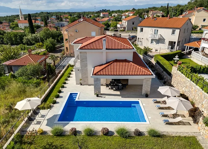 Luxury With A Pool, Panoramic Sea View, - By Traveler Tourist Agency Krk Id 2406